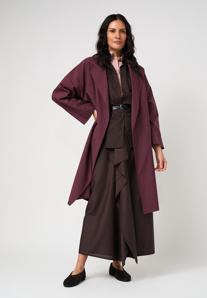 Dusan Voile Long Sarong Skirt in Ebano Brown	