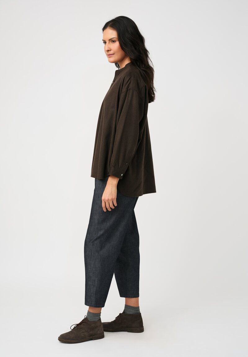 Arts & Science Cashmere Band Collar Simple Shirt