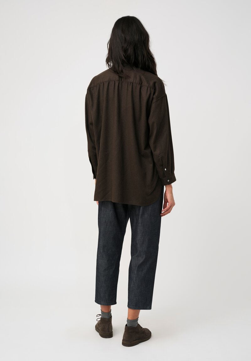 Arts & Science Cashmere Band Collar Simple Shirt