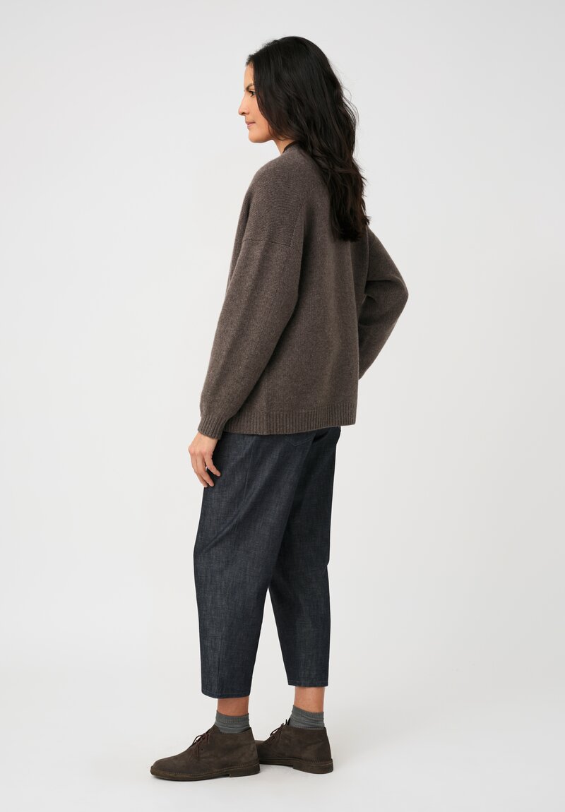 Arts & Science Cashmere Back Line Crew Neck Cardigan
