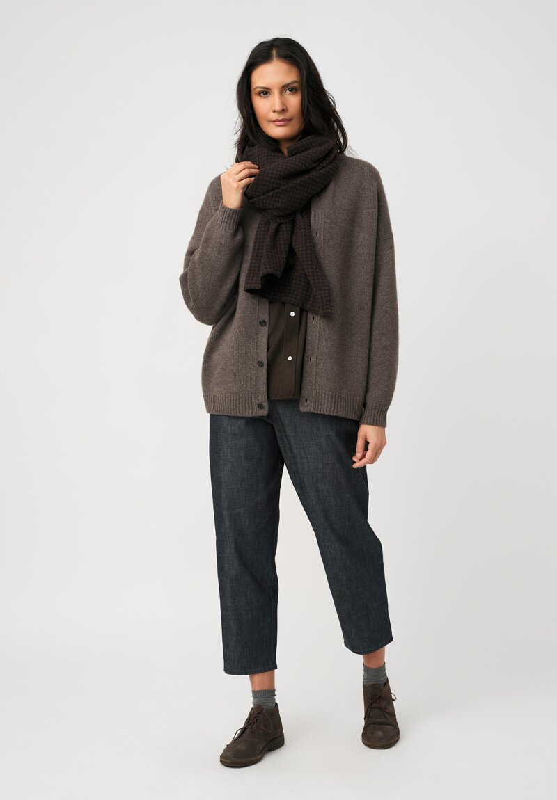 Arts & Science Cashmere Back Line Crew Neck Cardigan