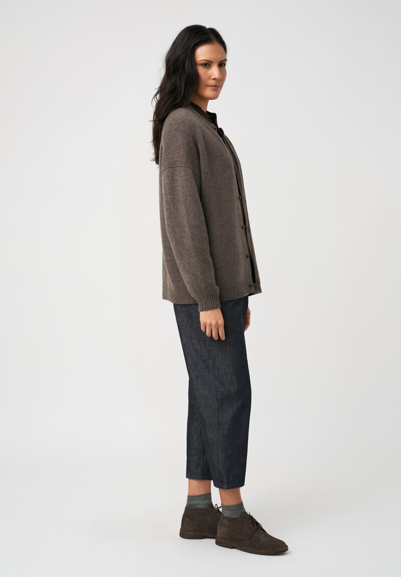 Arts & Science Cashmere Back Line Crew Neck Cardigan