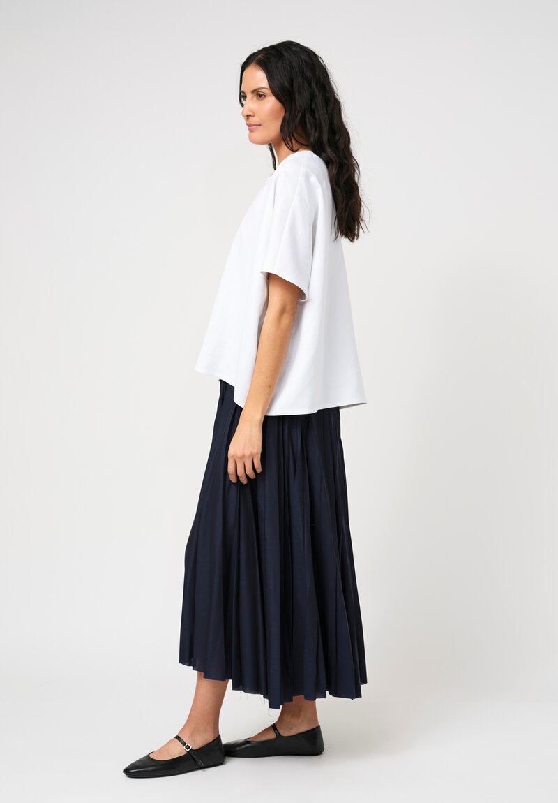 Dusan Twisted Linen Satin Easy Squadrato Shirt in White	