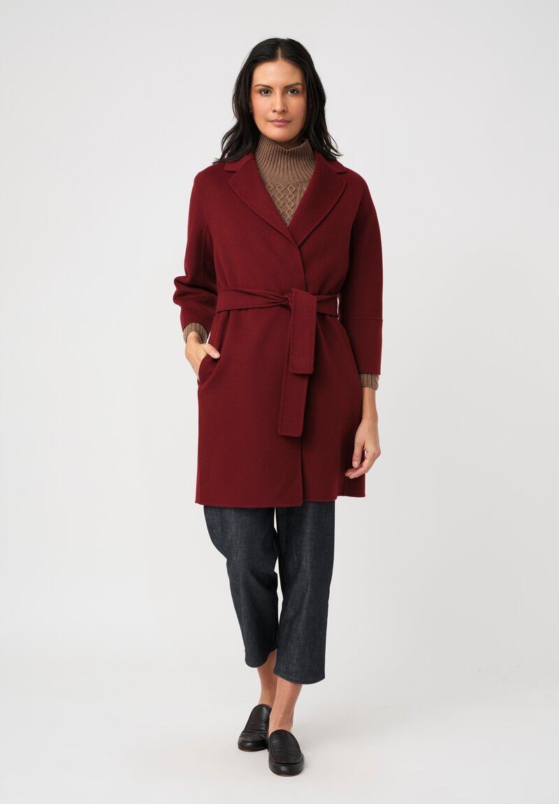 'S Max Mara Cashmere Blend Cable Knit Polo Neck Sweater