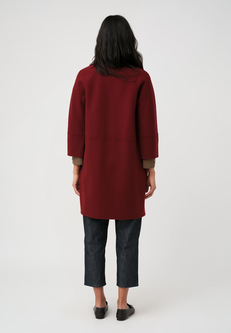 'S Max Mara Double Faced Open Front Belted Short Coat