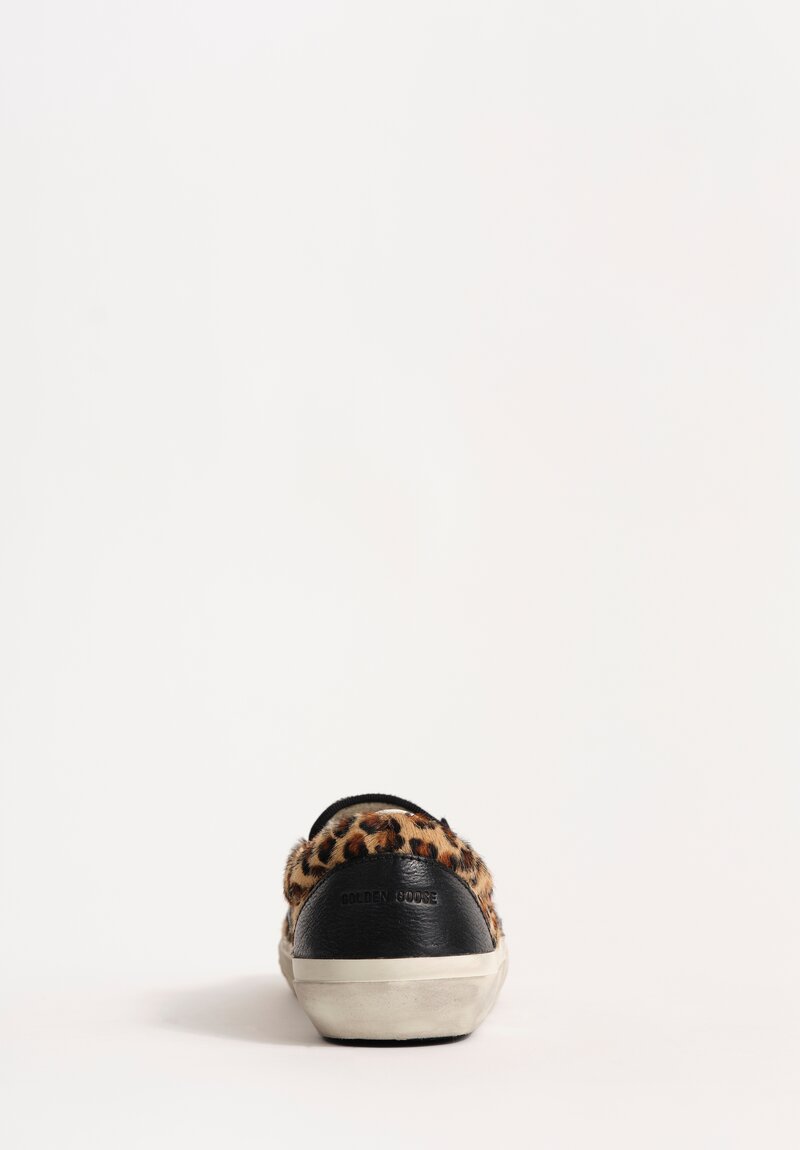 Golden Goose Leopard Printed Horse Hair & Leather VCE Slip-On Sneaker