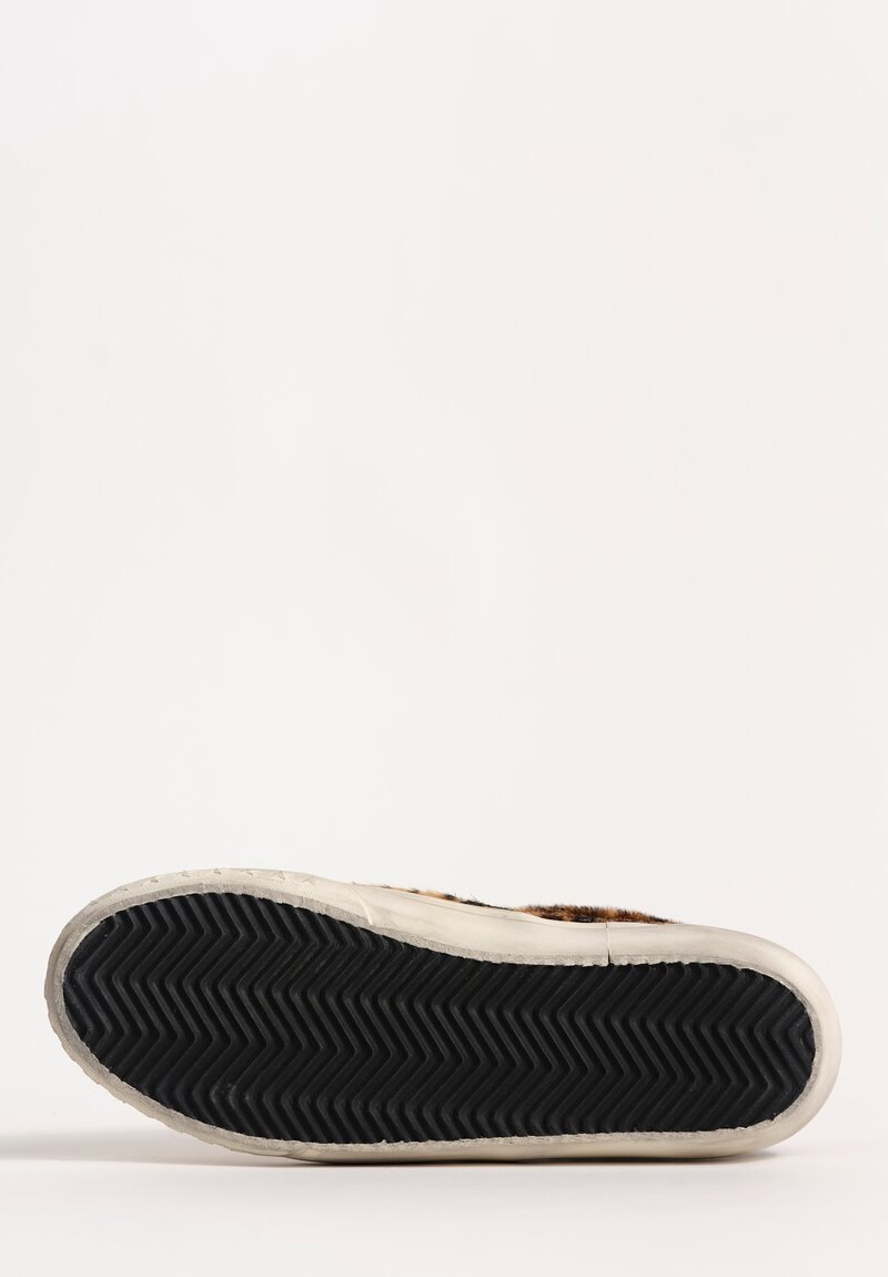 Golden Goose Leopard Printed Horse Hair & Leather VCE Slip-On Sneaker