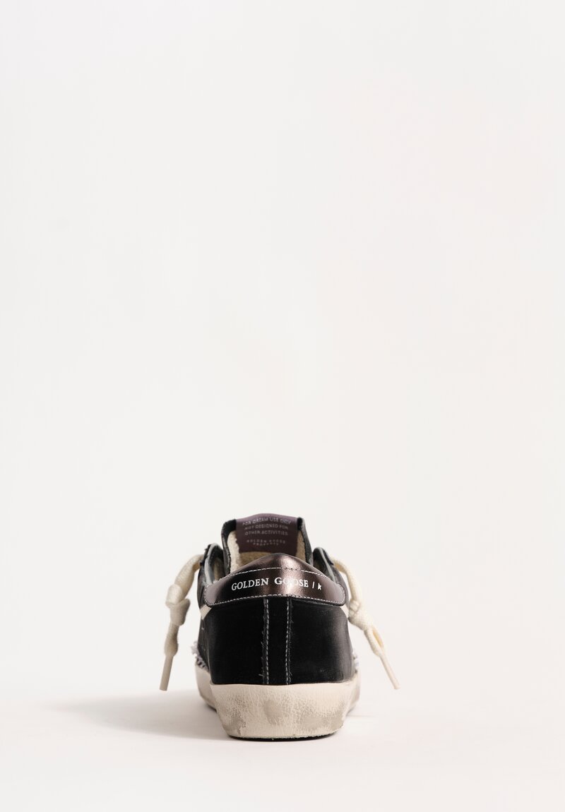 Golden Goose Cotton Velvet & Laminated Leather Super-Star Sneakers