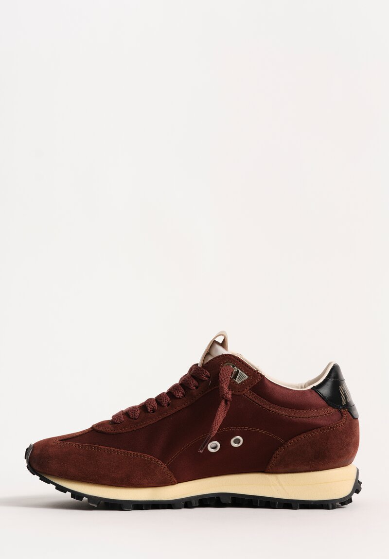 Golden Goose Suede, Satin & Laminated Leather Marathon Sneakers