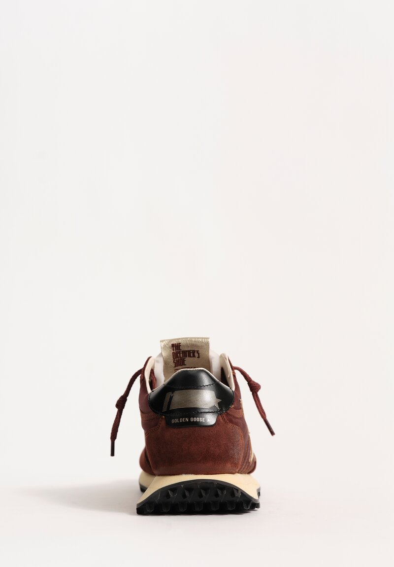 Golden Goose Suede, Satin & Laminated Leather Marathon Sneakers