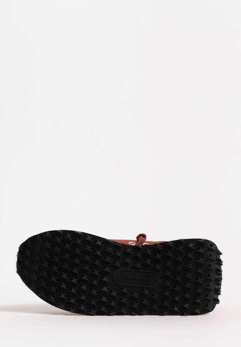 Golden Goose Suede, Satin & Laminated Leather Marathon Sneakers