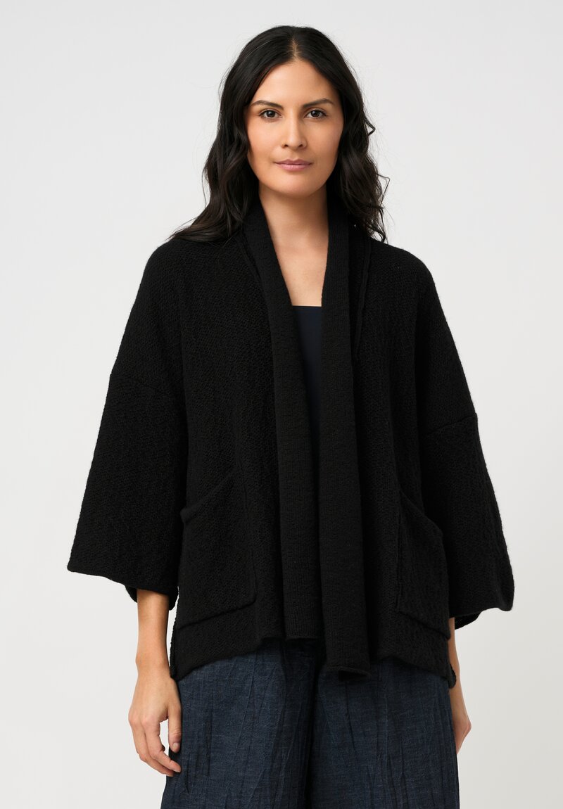 Daniel Andresen Open-Knit Silk Cotton Phlomys Kimono Sleeve Cardigan