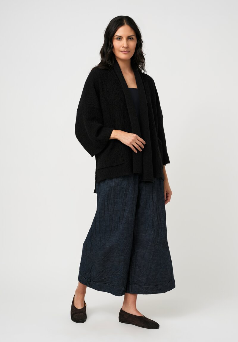 Daniel Andresen Open-Knit Silk Cotton Phlomys Kimono Sleeve Cardigan