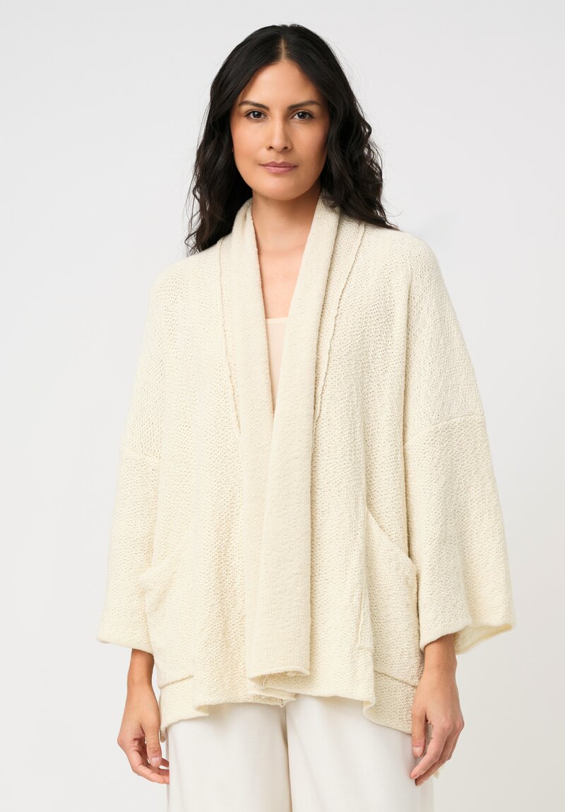 Daniel Andresen Open-Knit Silk Cotton Phlomys Kimono Sleeve Cardigan