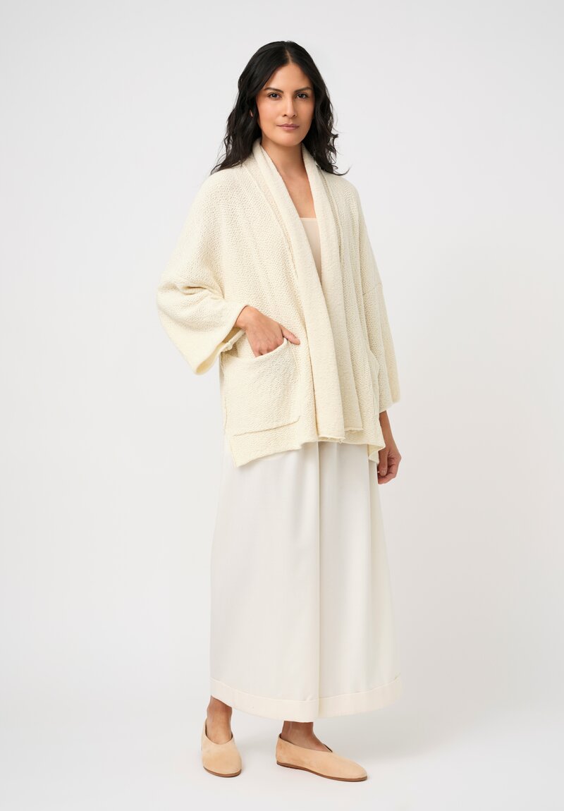 Daniel Andresen Open-Knit Silk Cotton Phlomys Kimono Sleeve Cardigan