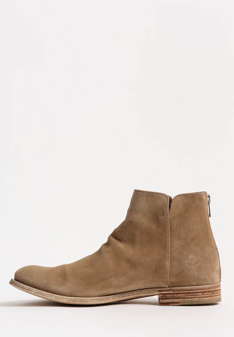 Officine Creative Cachemire Suede Lexikon Zip Up Ankle Boots