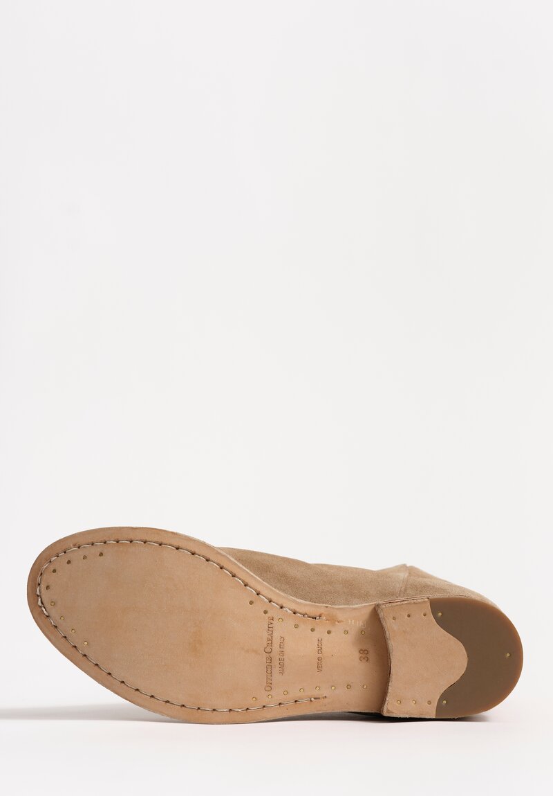 Officine Creative Cachemire Suede Lexikon Zip Up Ankle Boots