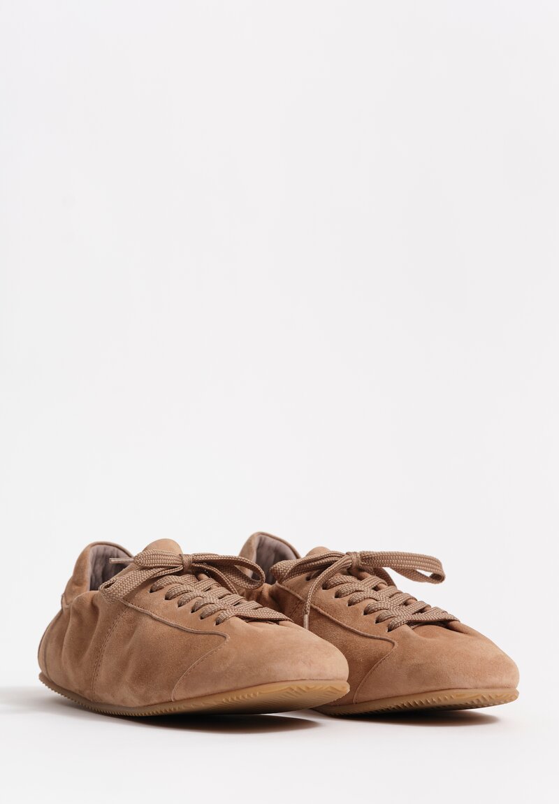 Officine Creative Suede Leather Lace Up Ballet Sneakers