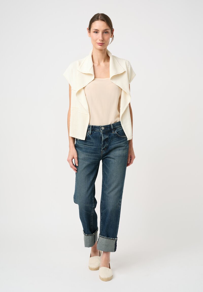 Alabama Chanin Organic Cotton Zero Waste Waffle Knit Wrap Cardigan