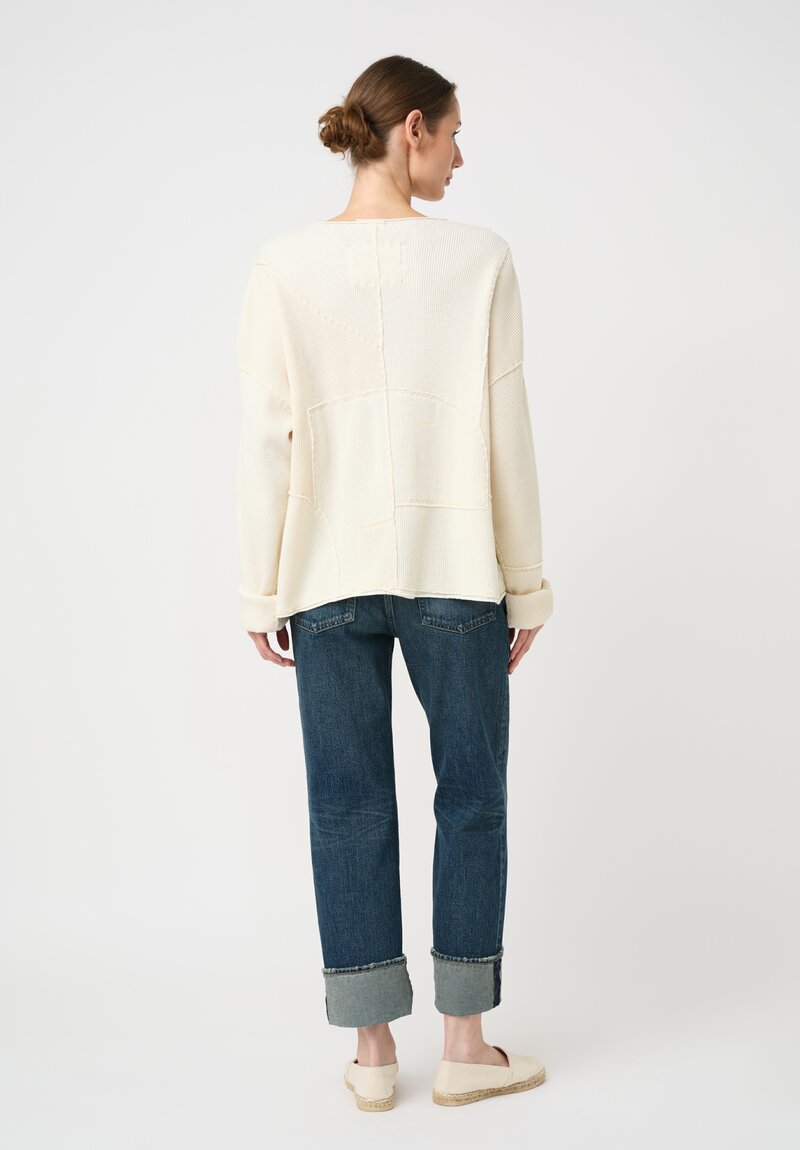 Alabama Chanin Organic Cotton Zero Waste Waffle Knit Patchwork Top
