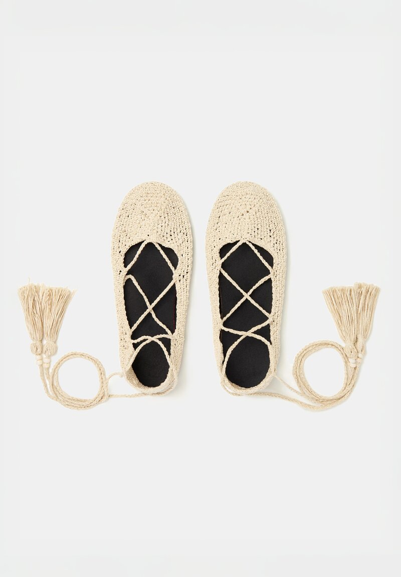 Alanui Cotton Blend Sound Of The Sea Ankle Wrap Shoes