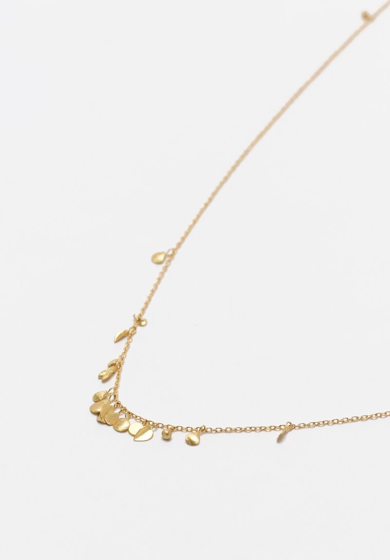 18K Brushed Gold Little Meadow Necklace 16.5"