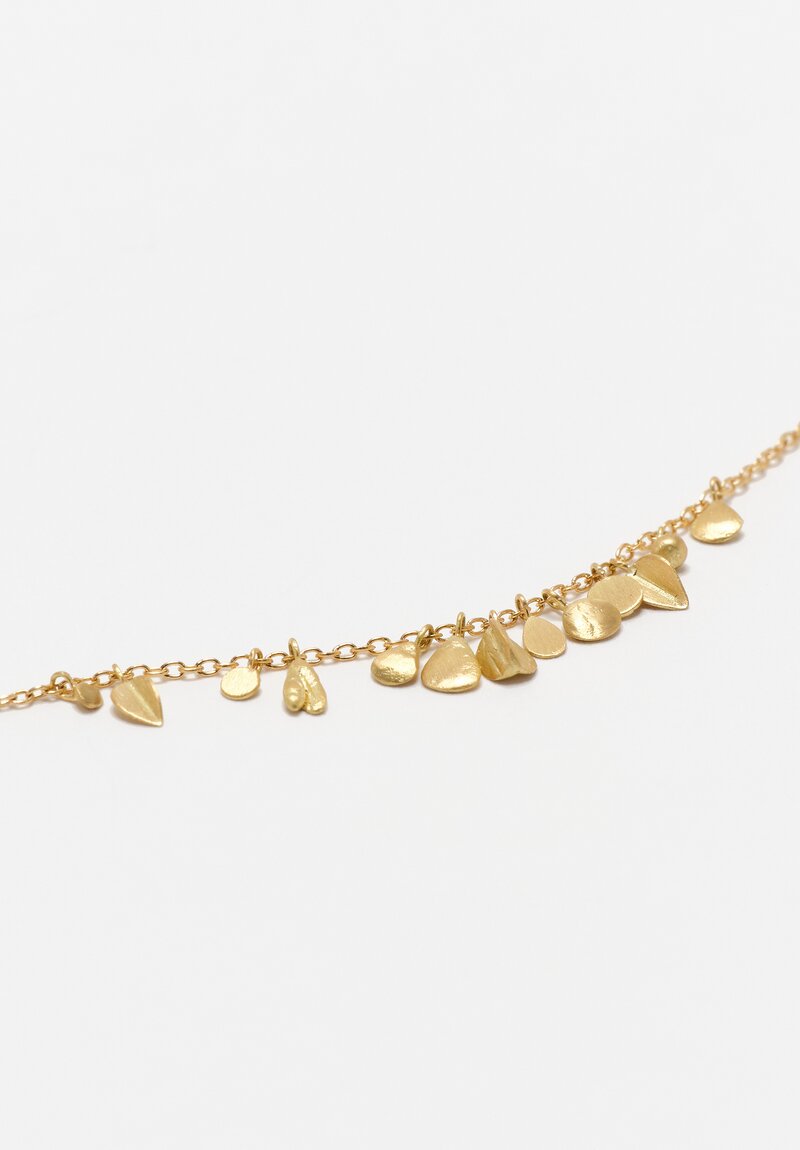 18K Brushed Gold Little Meadow Necklace 16.5"