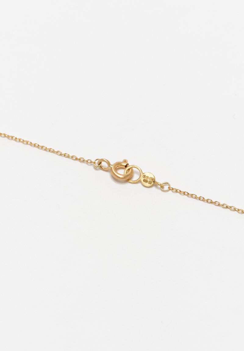 18K Brushed Gold Little Meadow Necklace 16.5"