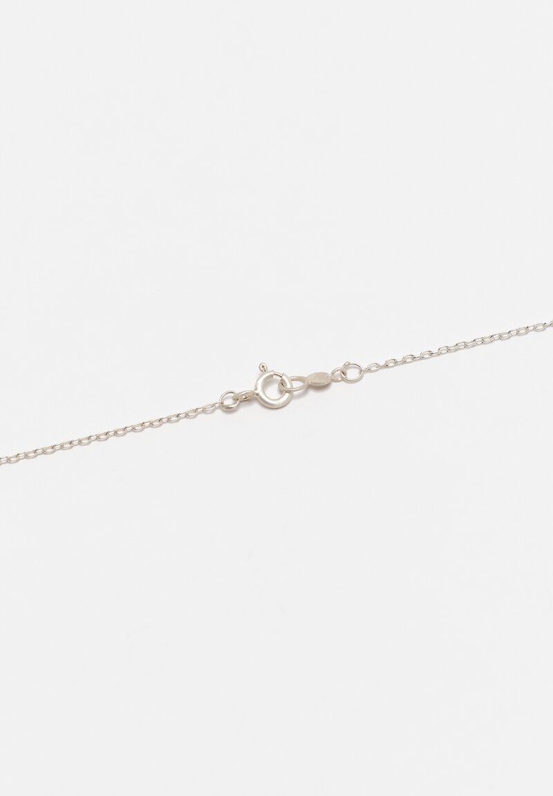 Sia Taylor Sterling Silver Hammered Random Dots Long Chain Necklace