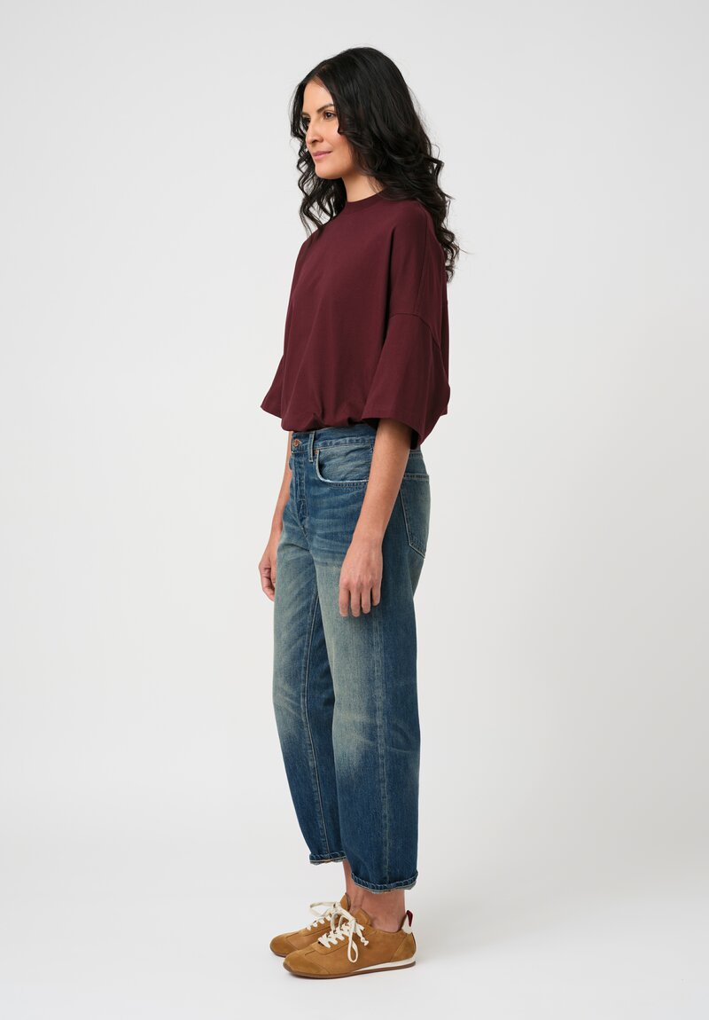 Hey Gang Cotton Denim Loose Crop Jeans