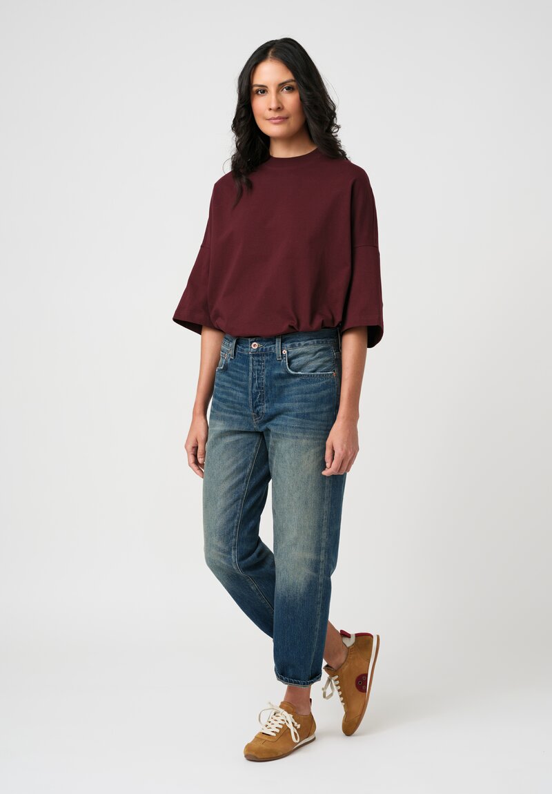 Hey Gang Cotton Denim Loose Crop Jeans