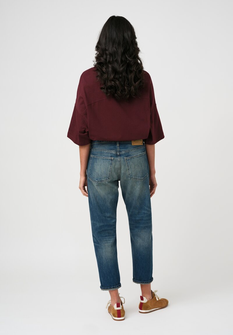 Hey Gang Cotton Denim Loose Crop Jeans