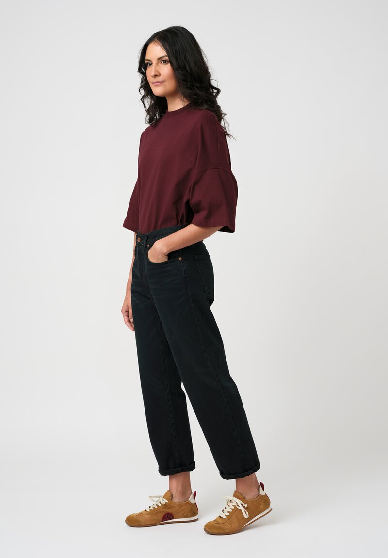 Hey Gang Cotton Denim Loose Crop Jeans