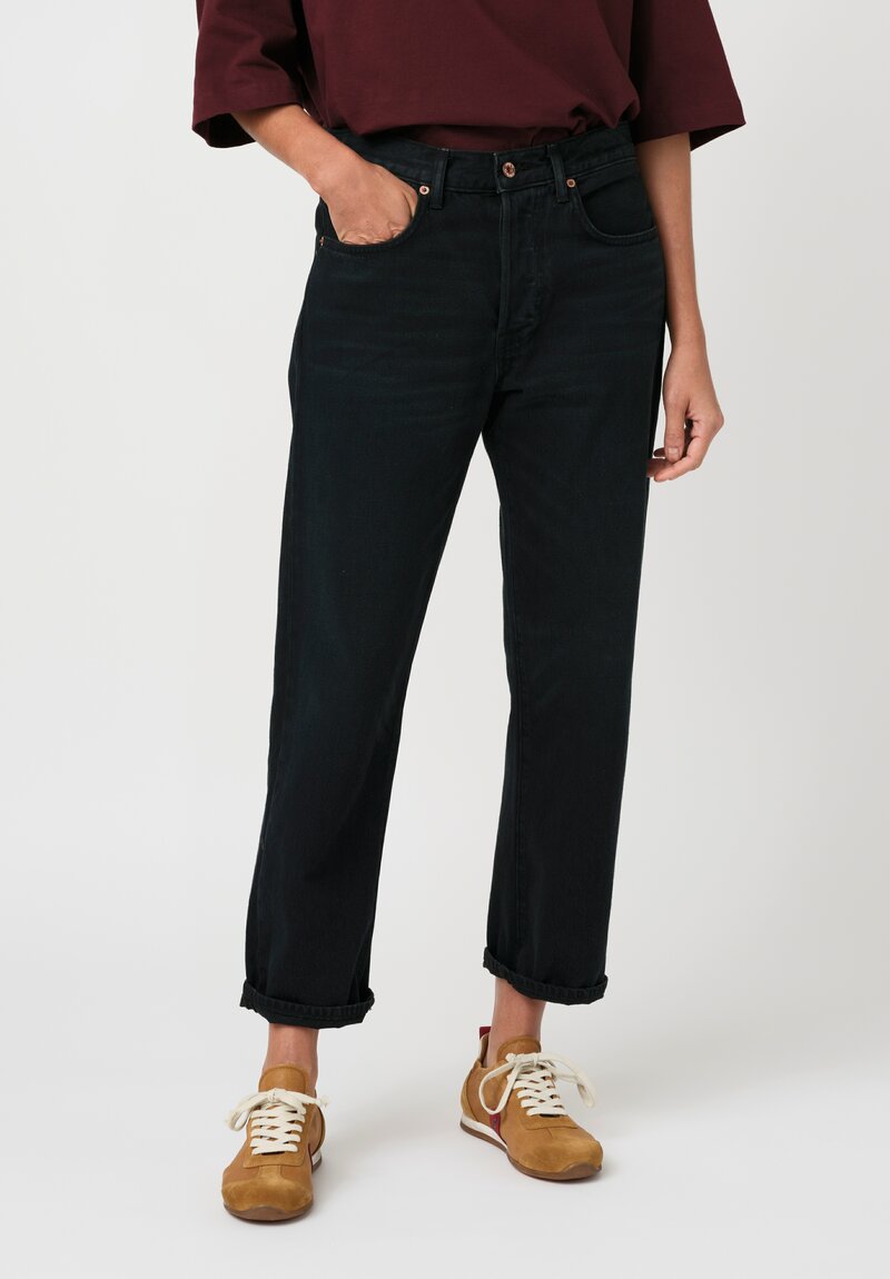 Hey Gang Cotton Denim Loose Crop Jeans
