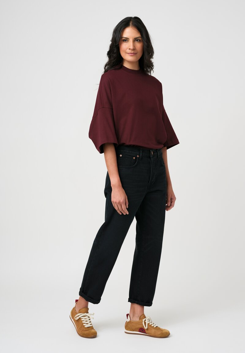 Hey Gang Cotton Denim Loose Crop Jeans
