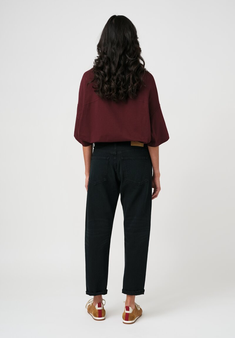 Hey Gang Cotton Denim Loose Crop Jeans