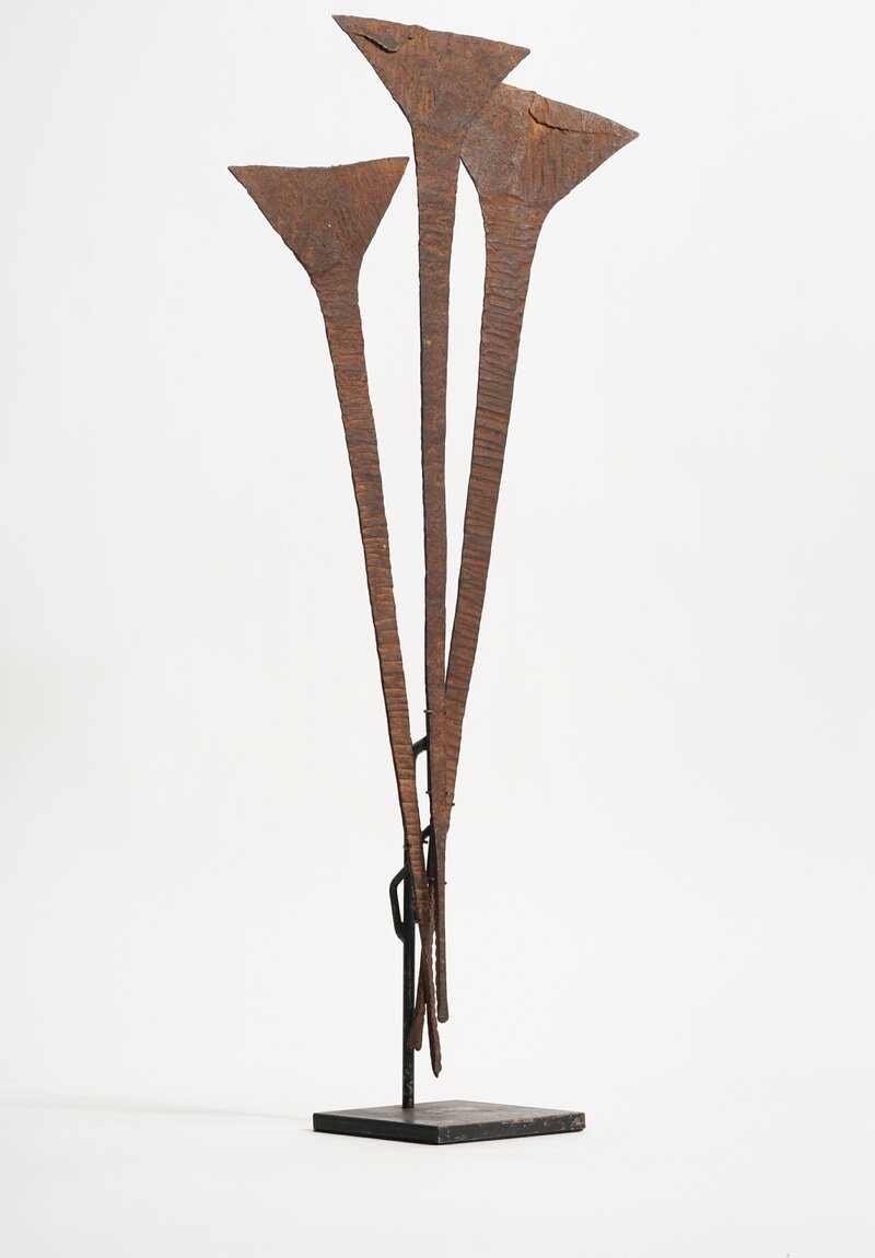 Antique and Vintage Nigerian Idoma Currency in Triple Y-Shaped Blades