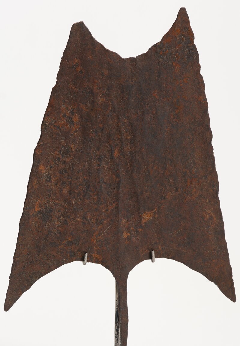 Antique and Vintage Cameroon Iron Currency in Dual-Point Spade Shape II