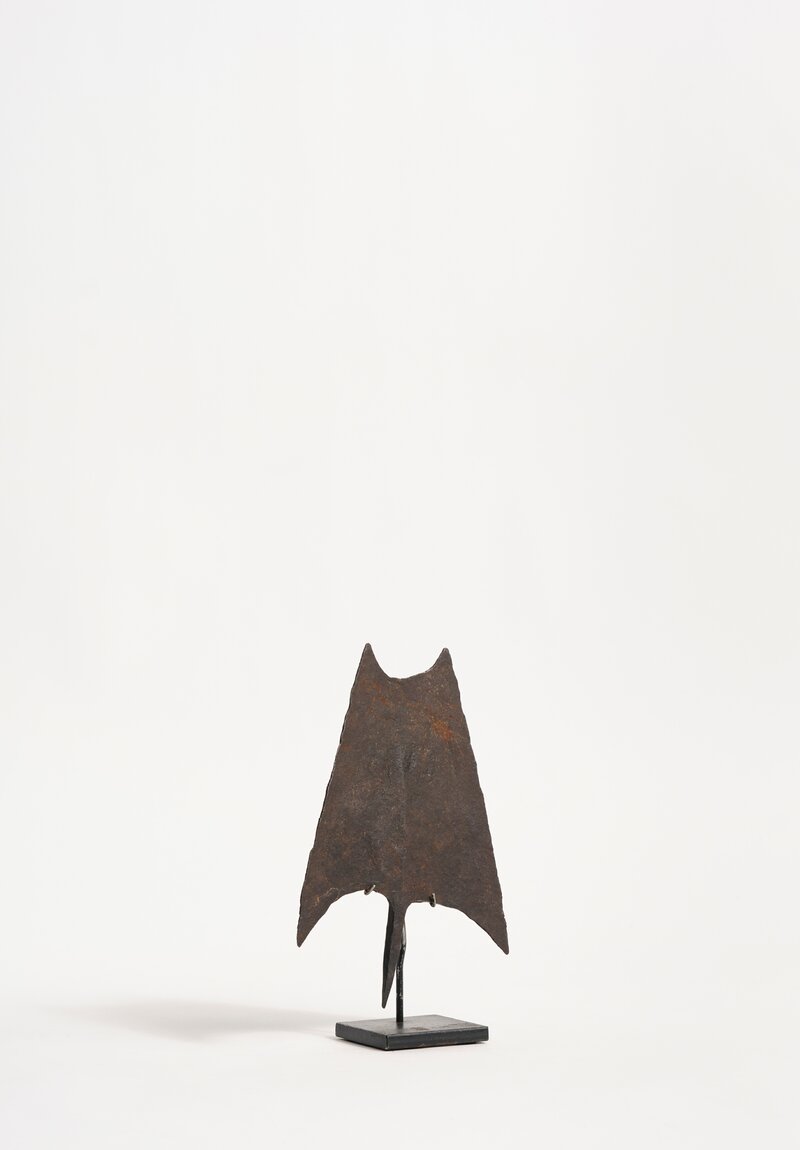 Antique and Vintage Cameroon Iron Currency in Dual-Point Spade Shape I