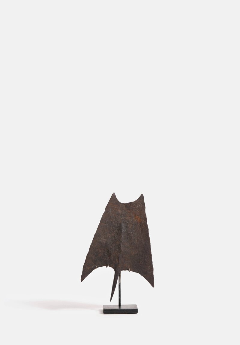 Antique and Vintage Cameroon Iron Currency in Dual-Point Spade Shape I