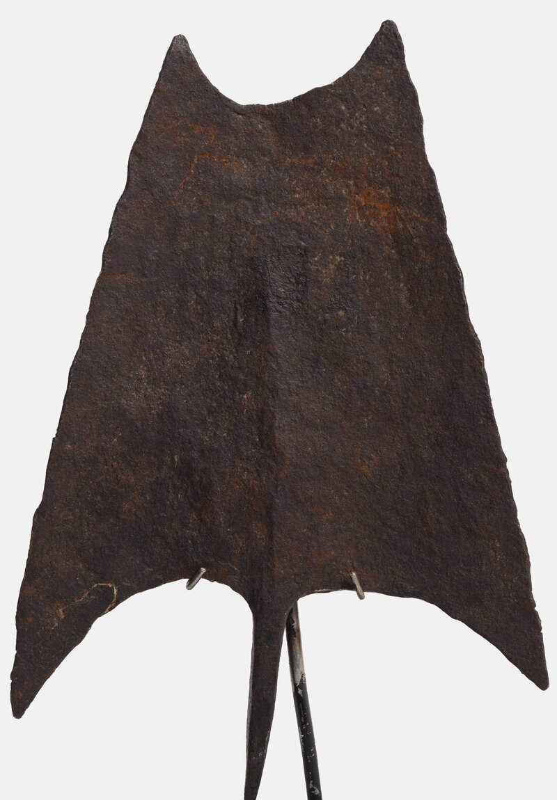 Antique and Vintage Cameroon Iron Currency in Dual-Point Spade Shape I