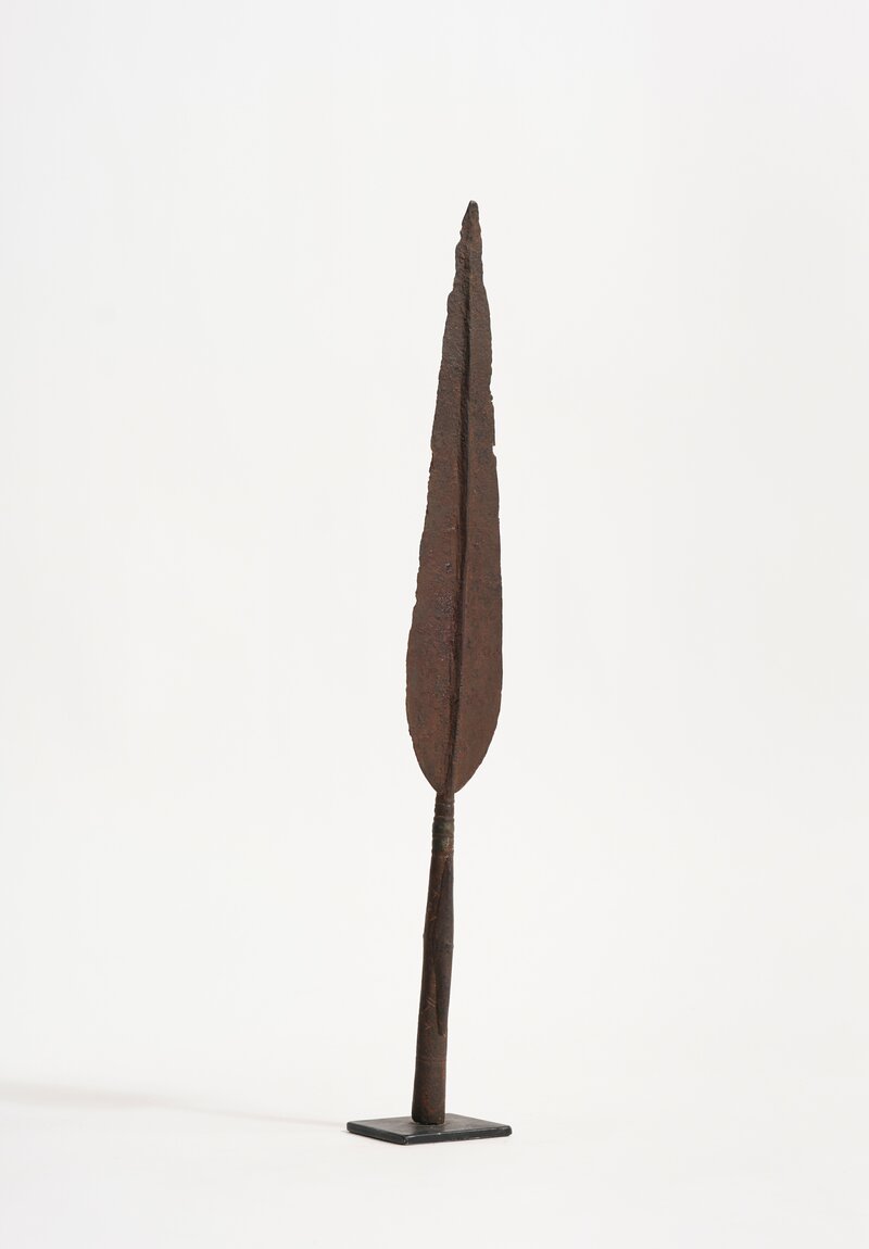Antique and Vintage Zaire Iron Currency Long Spear Tip