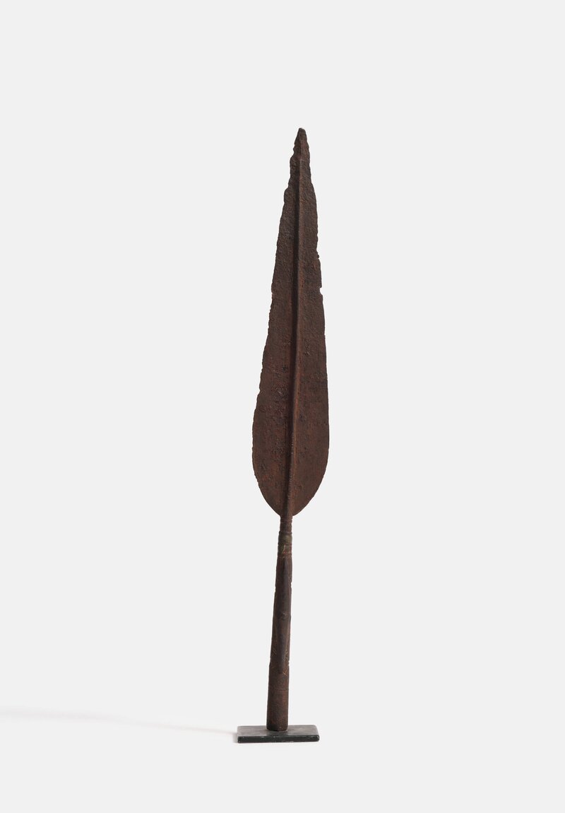 Antique and Vintage Zaire Iron Currency Long Spear Tip