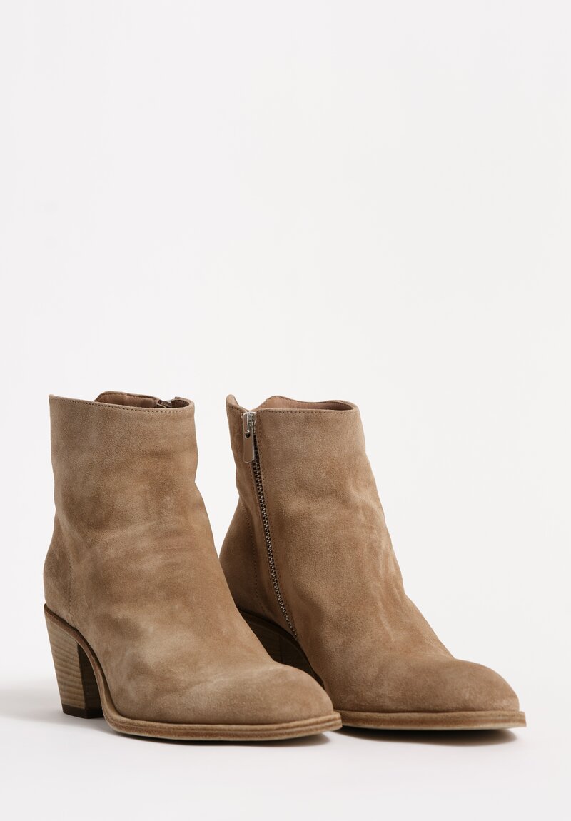 Officine Creative Cachemire Suede Lexikon Zip Up Ankle Boots