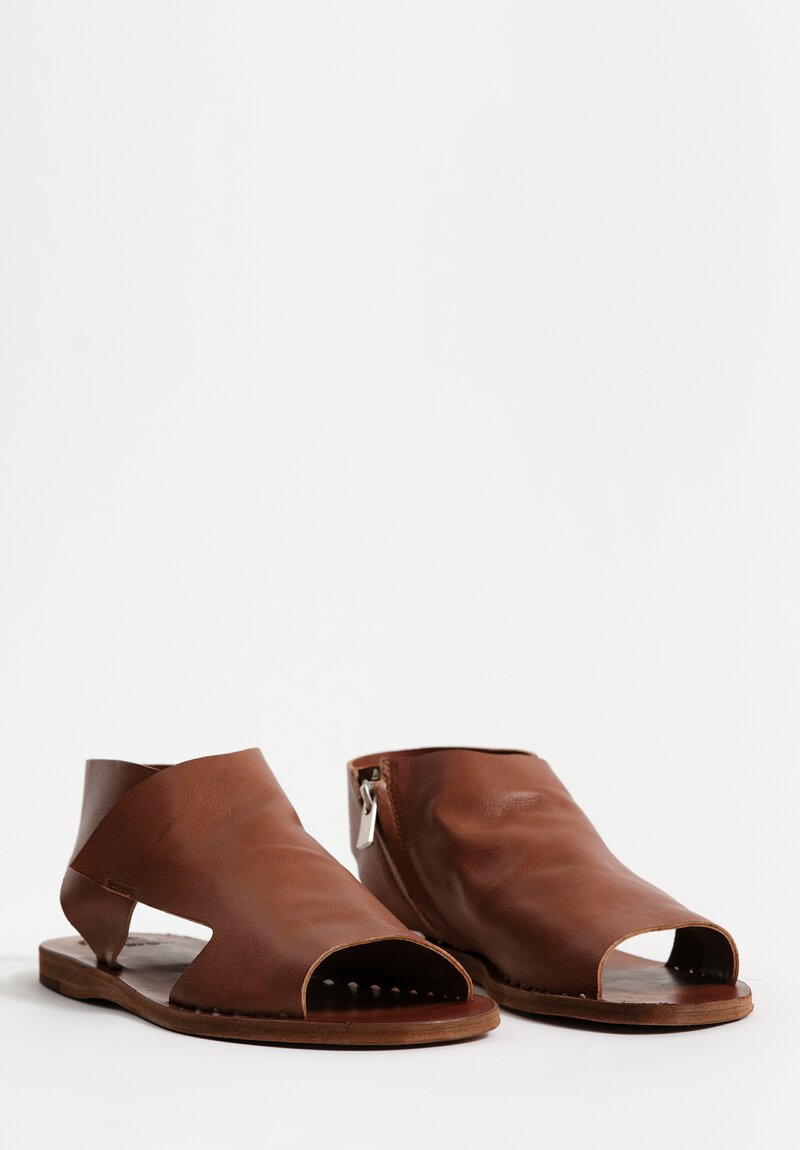 Officine Creative Leather Itaca Raw Edge Cut Out Sandals