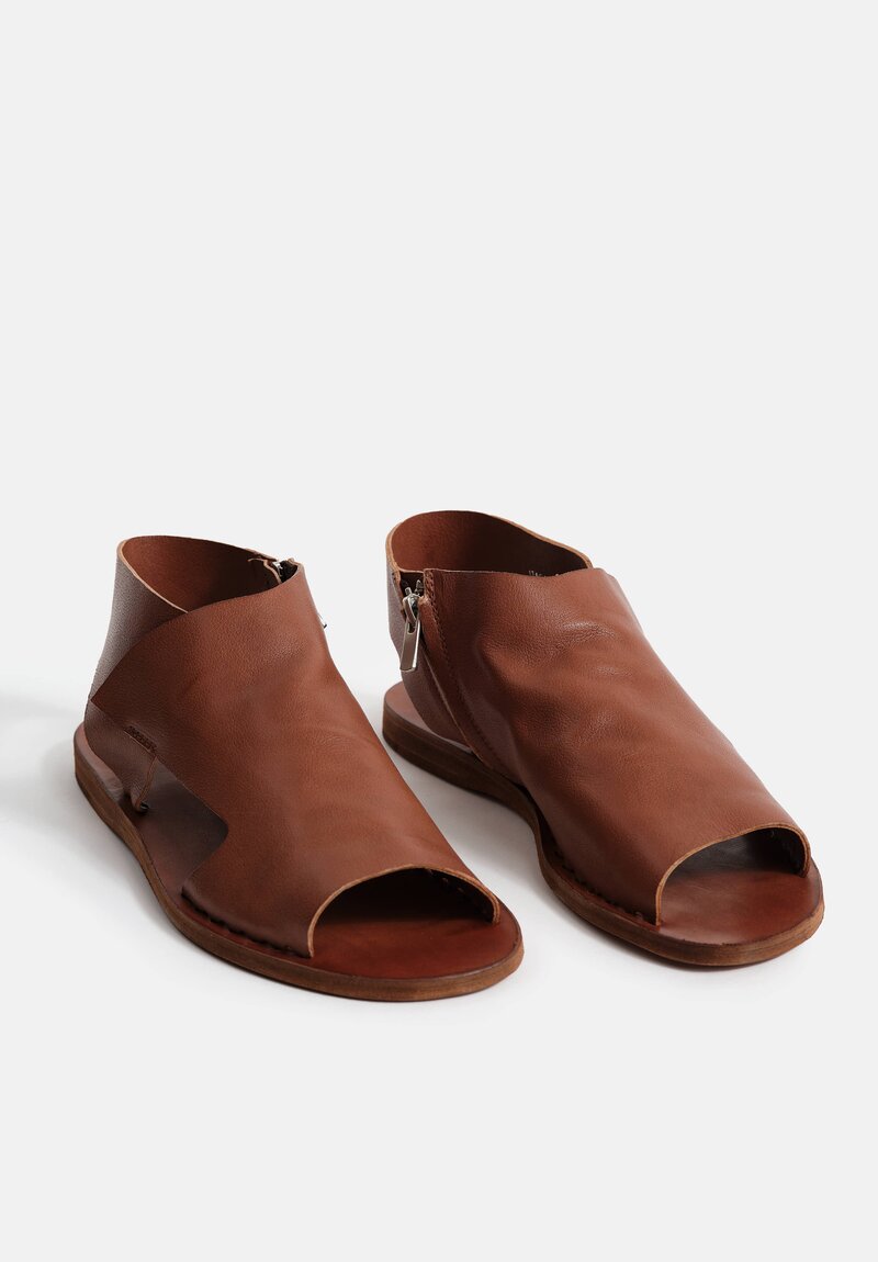 Officine Creative Leather Itaca Raw Edge Cut Out Sandals