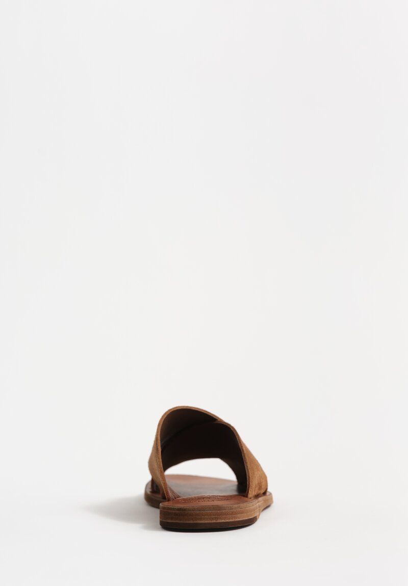 Officine Creative Suede Itaca Slip On Cross Strap Sandals
