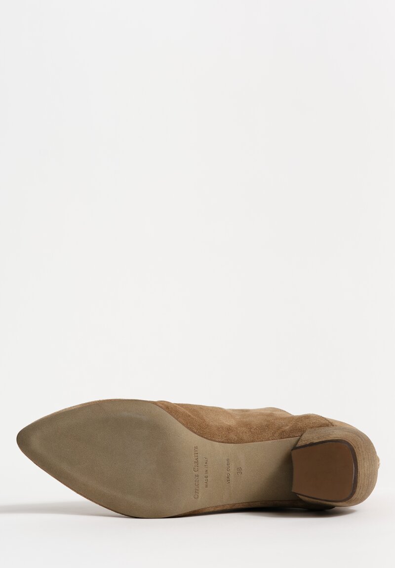 Officine Creative Suede Leather Sally Heel Ankle Boots