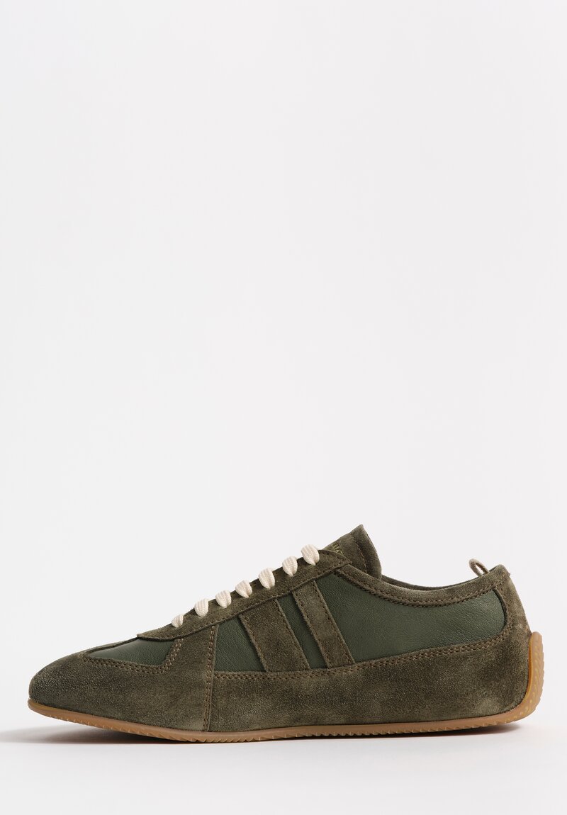 Officine Creative Mixed Leather Lace Up Subside Sneakers