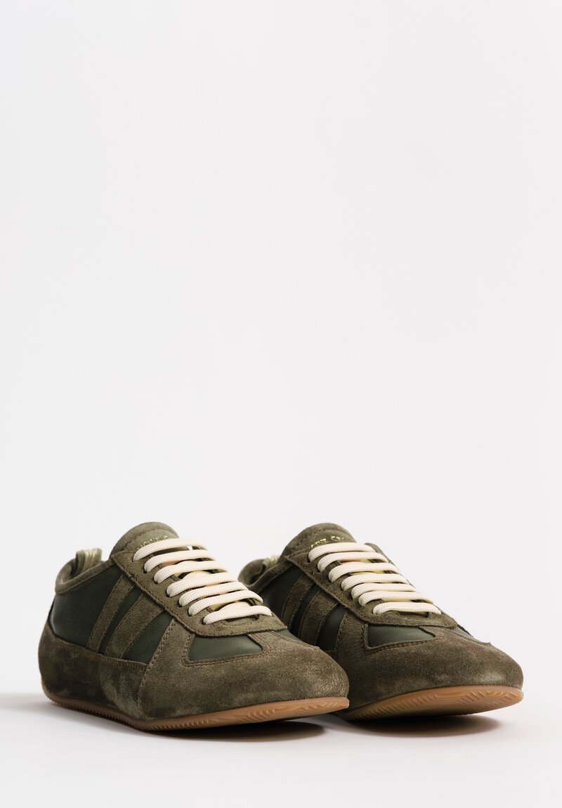 Officine Creative Mixed Leather Lace Up Subside Sneakers